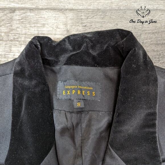 Express Wool Blend Velour Collar Petticoat Jacket Size S - Picture 2 of 5